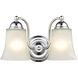 Abelia 2 Light 12 inch Chrome Bathroom Vanity Light Wall Light